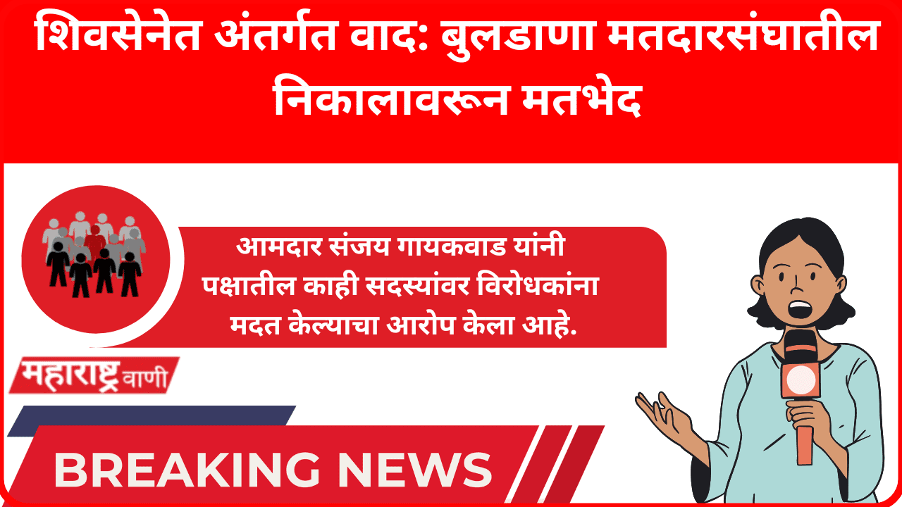 आमदार संजय गायकवाड यांचे पक्षातील सदश्यांनी विरोधकांना मदत केलाचा आरोप.